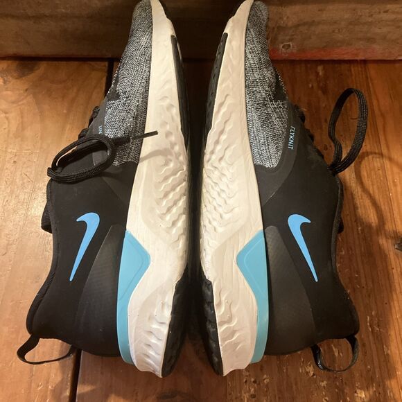 Nike Odyssey React 2 Flyknit Running Shoes Black Blue AH1015-002 Men’s Size 10.5 - Picture 6 of 7